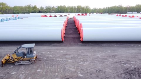 Wind Turbine tower components at manufacturer in Monroe Michigan
