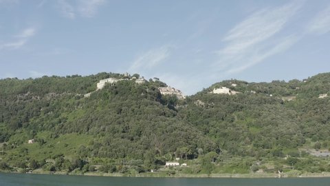aerial view of nemi lake on the roman vastelli video unedited color d-logm