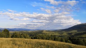 Landscape of Mount Gemba of the Borzhava mountain range in the Carpathians