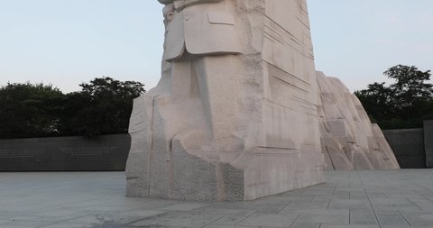 Washington, DC - August 2020: A view of the Martin Luther King, Jr. Memorial at the Tidal Basin.