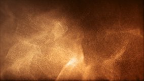 Gold color digital particles wave flow Or diffuse by the wind of the sand. Abstract technology background concept - Powered by Shutterstock - Get 15% off with code: PIKWIZARD15