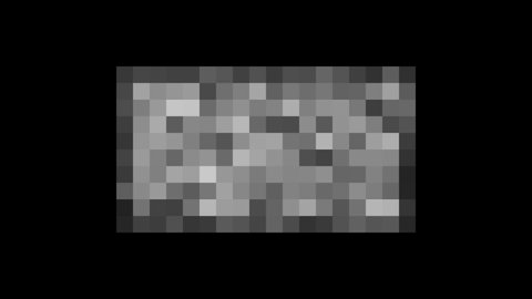 Pixel censored. Black censor bar concept. Censorship rectangle. Abstract black and white pixels geometric background. Animation with Alpha transparent background for easy use in your video. Loop