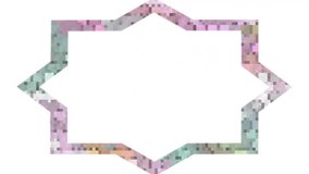 colorful decoration frames, religious concept, suitable for Muslim calligraphy, photos and videos