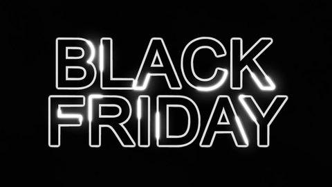 Black Friday sale light stock sign banner background for promo video. concept of sale and clearance