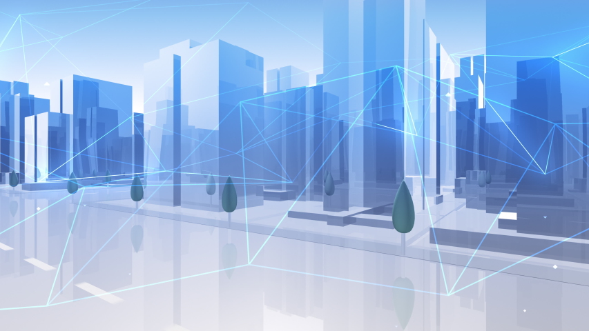 Digital City Network Building Technology Communication Data Business Background | Shutterstock HD Video #1057487539