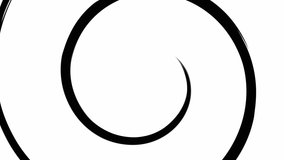 Video transition. Spiral center revealing effect. Black white ink whirl abstract background. Hypnotic motion. Minimal striped rotation displacement. - Powered by Shutterstock - Get 15% off with code: PIKWIZARD15