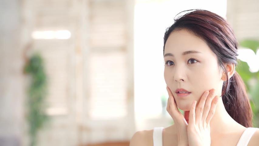 Beauty concept of an asian woman. | Shutterstock HD Video #1057541134