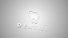 Tooth Flat Animated Icon. 4k Animated Medical & Health Icon to Improve Project and Explainer Video
