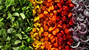 Super slow motion of various vegetable exploding up in the air. Filmed on high speed cinema camera, 1000 fps. - Powered by Shutterstock - Get 15% off with code: PIKWIZARD15
