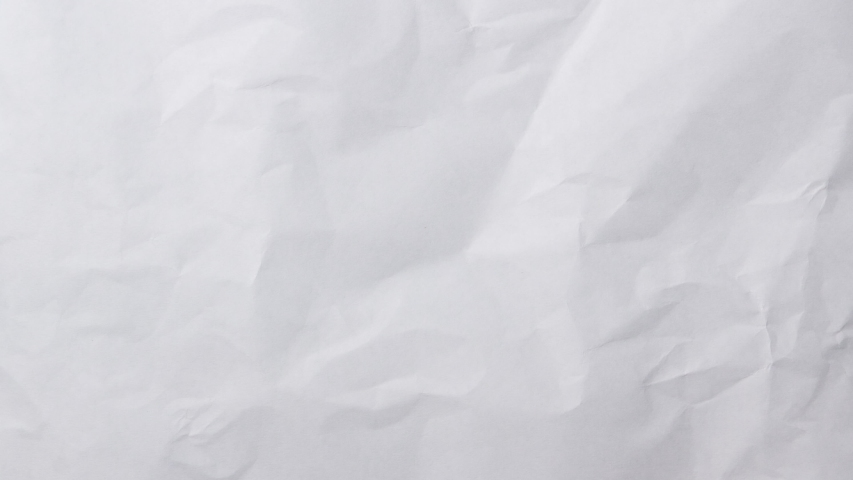 White crumpled wrinkled sheet of paper background texture. Stop motion animation. Seamless looping. Royalty-Free Stock Footage #1057573837