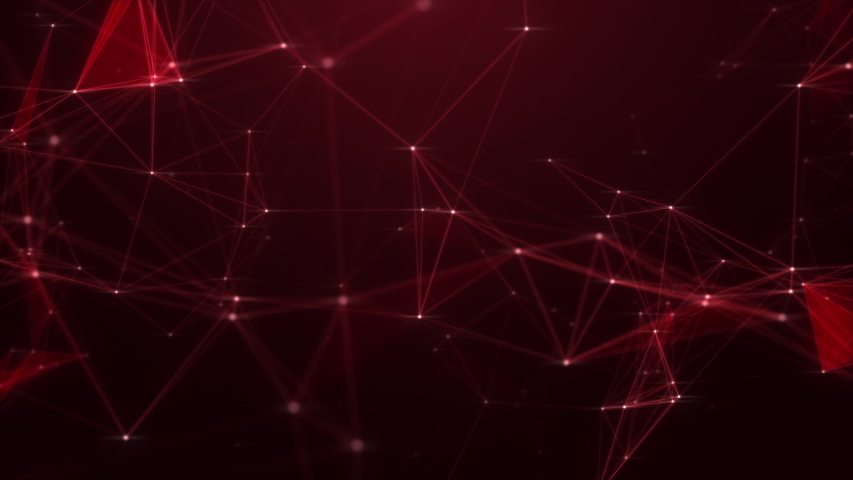 Red abstract background, Plexus, Technology concept, Camera dolly in, 4k Resolution. Royalty-Free Stock Footage #1057629370