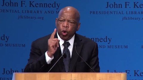 CIRCA CIRCA usa, - US Rep and civil rights leader John Lewis delivers remarks at a celebration of the 50th Anniversary of the March on Washington.