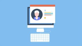 Buyer persona, Analyzing customer data online, Customer profile analysis, online market research - conceptual 2D animation video clip - Powered by Shutterstock - Get 15% off with code: PIKWIZARD15