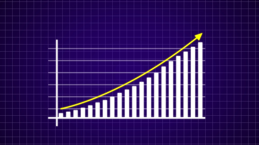 Business Growth And Success Arrow animation. 4k Business data market bar graph chart diagram. Business and Finance. | Shutterstock HD Video #1057658053