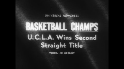 CIRCA 1965 - Gail Goodrich leads the UCLA Bruins in an NCAA basketball playoff against the Michigan Wolverines.