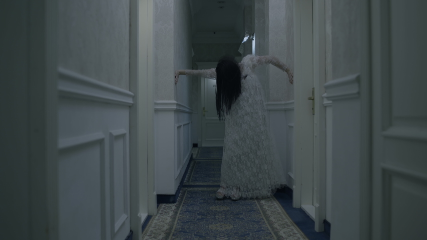 ghost in white gown