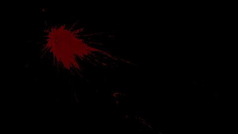 Organic Splattered Blood Element with alpha channel for any compositing software: ready for your VFX shot, title sequence, or that Halloween montage, crime scenes, and horror films
