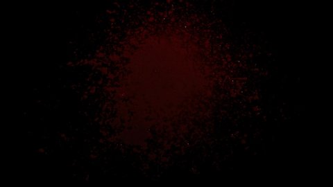 Organic Splattered Blood Element with alpha channel for any compositing software: ready for your VFX shot, title sequence, or that Halloween montage, crime scenes, and horror films