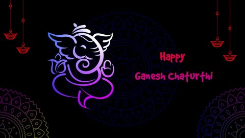Ganpati Bappa Morya Ganesh Chaturthi motion graphic festive greetings