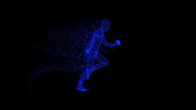 hologram Human running Wireframe Vr Hi Tech Futuristic si fi  - Powered by Shutterstock - Get 15% off with code: PIKWIZARD15