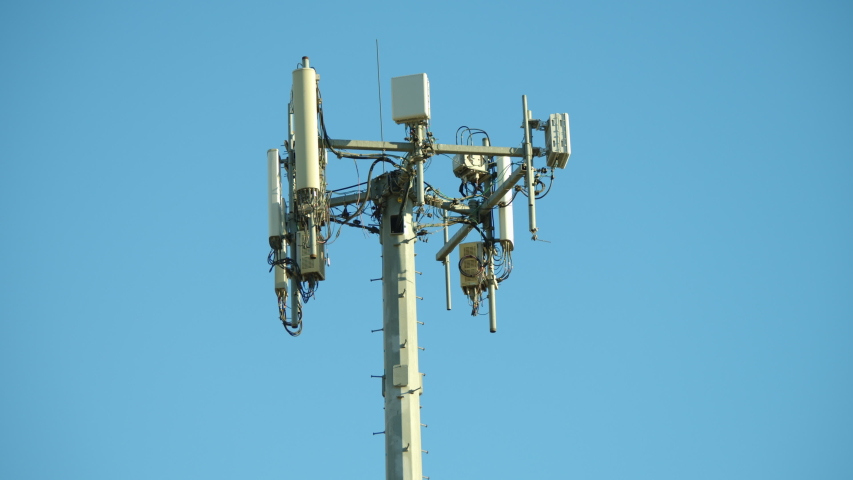 Cell Tower Against Blue Sky