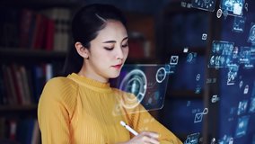 System engineering concept. Female programmer. Software development. Digital transformation. - Powered by Shutterstock - Get 15% off with code: PIKWIZARD15