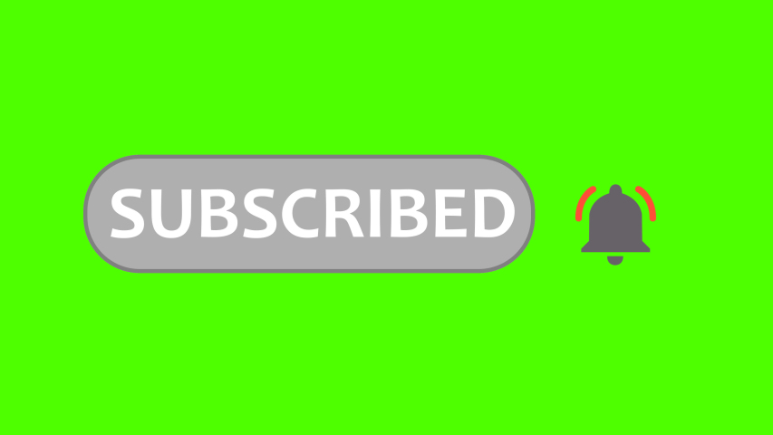 Subscribe Button Animation with Green Stock Footage Video (100% Royalty