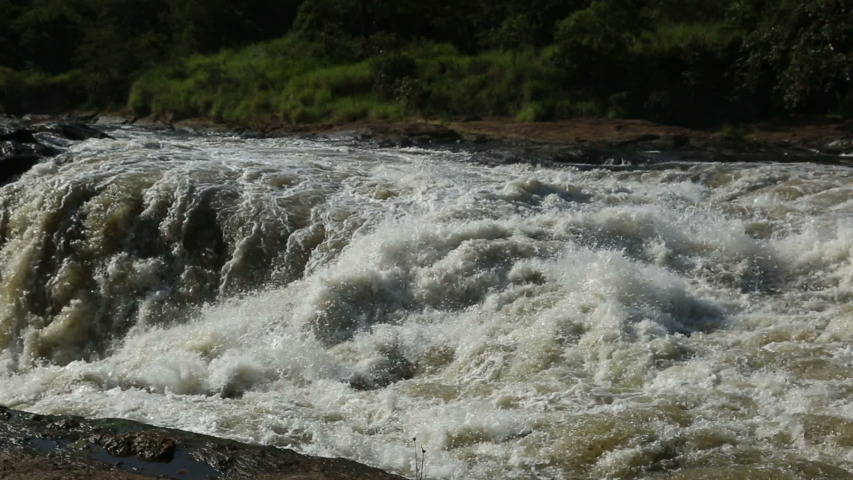 Murchison Falls - fast water in the Nile, Uganda