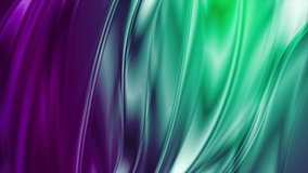 Abstract cyan violet liquid flowing elegant waves motion design. Smooth silk wavy background. Seamless looping. Video animation Ultra HD 4K 3840x2160
