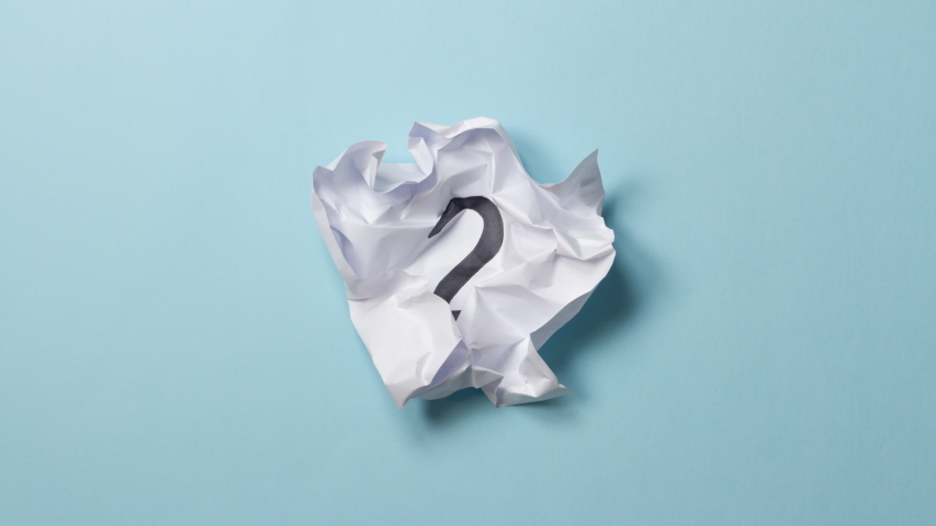 Countdown leader animation 5 to 0 with paper balls wrapping and unwrapping sheet of paper Stop motion animation. Combine this clip with others, texture, blank and icons, see my profile for more.