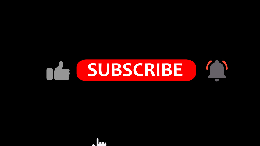 subscribe button animation alpha channel 4k Stock Footage Video (100% ...