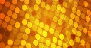 4K light orange flowing video with bubbles. Shining colorful animation with circle shapes. Film business advertising. 4096 x 2160, 30 fps.
