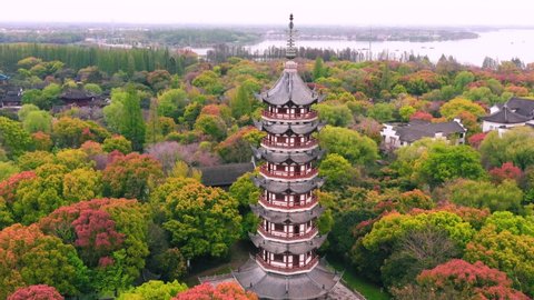 The Tower of the Grand View Garden in Shanghai, China