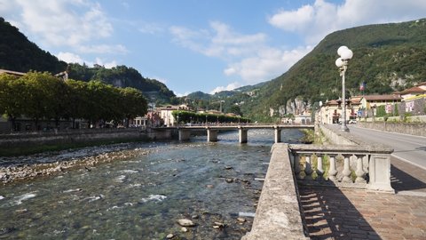 River Brembo in San Pellegrino Terme, Brembana valley, Bergamo.