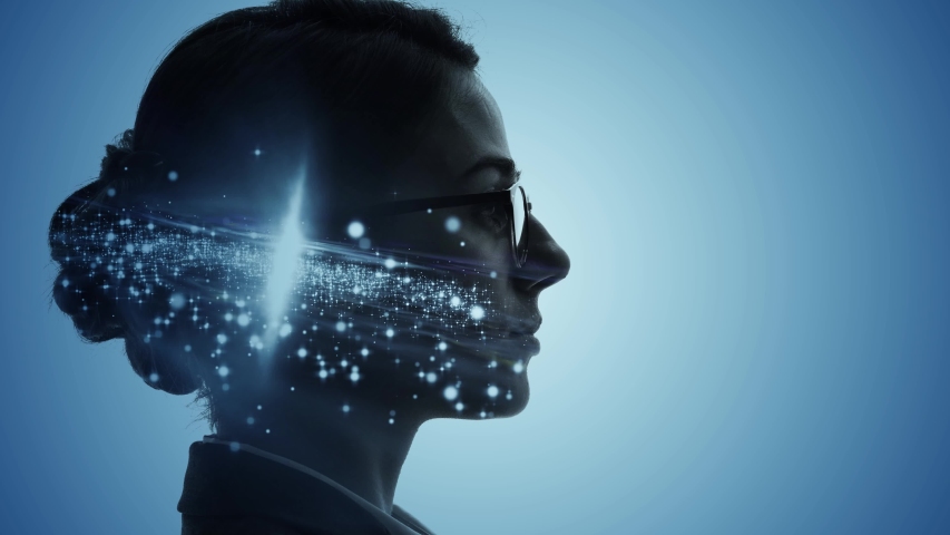 AI (Artificial Intelligence) concept. Deep learning. Mindfulness. Psychology. | Shutterstock HD Video #1057813660
