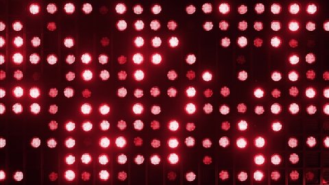 Flashing wall lights. Flashing lights Lanterns for clubs and discos. Matrix beam headlights. Nightclub halogen lamp. Seamless loop 3d render. Red light