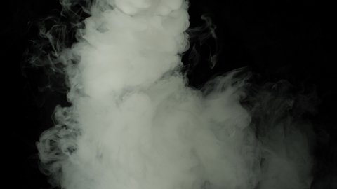 4k smoke floating over black background, vapor, fog, realistic smoke cloud