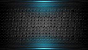 Futuristic perforated technology abstract motion background with blue neon glowing lines. Seamless looping. Video animation Ultra HD 4K 3840x2160