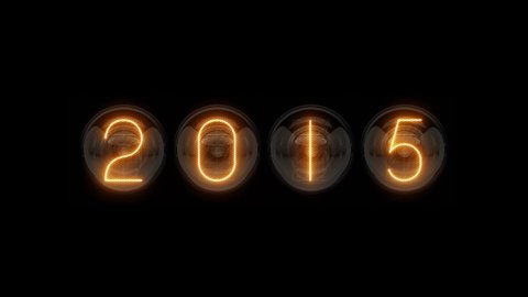 
2021 opener. 2015 to 2021 count up. 2021 counter. Nixie tube indicator countdown. Gas discharge indicators and lamps. 3D. 3D Rendering