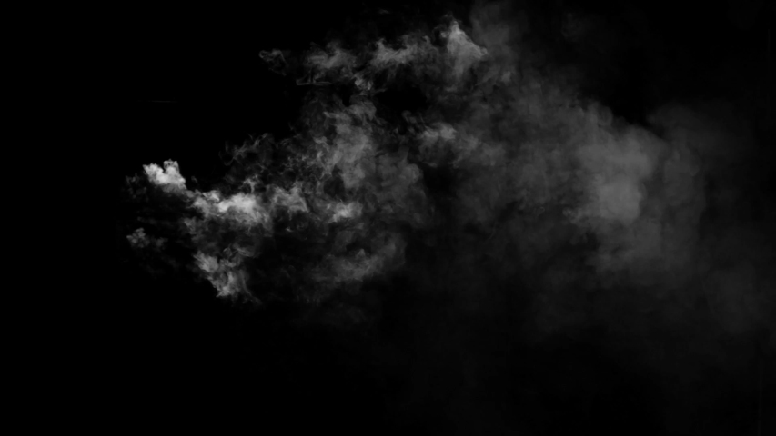Smoke , vapor , fog - realistic smoke cloud best for using in composition, 4k, use screen mode for blending, ice smoke cloud, fire smoke, ascending vapor steam over black background - floating fog | Shutterstock HD Video #1057884421