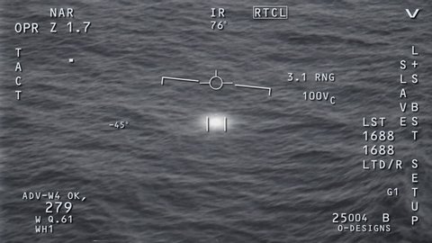 An HD simulated animated recreation of the famous declassified US Navy UFO footage. Black and white bad video version. Color version available.  	