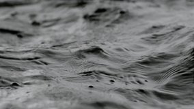 Close up of waves floating slowly over a black background from the Abyss collection - Water VFX Video Element.