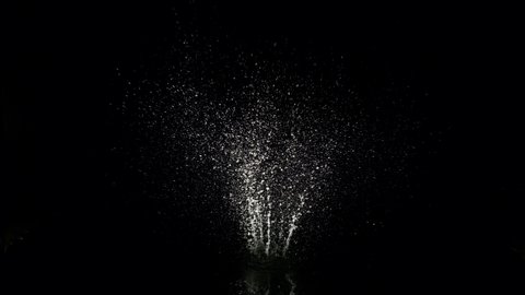 Effect of a small water swash over a black background after an implosion from the Abyss collection - Water VFX Video Element.