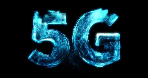 Abstract 5G Network Internet Mobile Wireless Business concept. Fluid particles, turbulent motion building 5G network. 5G network, high-speed mobile Internet, new generation networks concept. 3D render