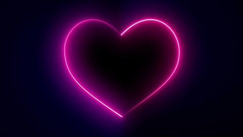Neon Violet Light Heart Shape の動画素材 ロイヤリティフリー Shutterstock