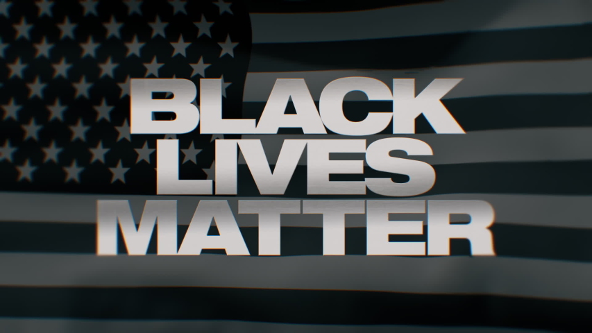 Black Lives Matter on USA flag | Shutterstock HD Video #1057966945