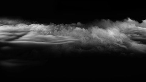 Abstract white smoke in slow motion. Smoke, Cloud of cold fog in light spot background. Light, white, fog, cloud, black background, 4k, ice smoke cloud. Floating fog. 3d SMOKE MODEL