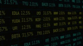 Animation of stock market and financial data processing and binary coding on black background. Global finances business concept digitally generated image. - Powered by Shutterstock - Get 15% off with code: PIKWIZARD15