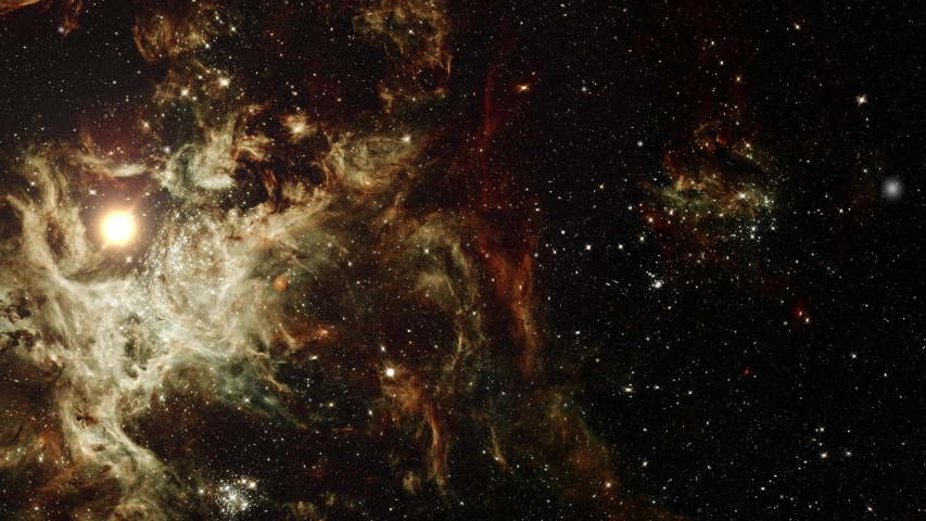 a galaxy studded with stars in the cosmos, outer space