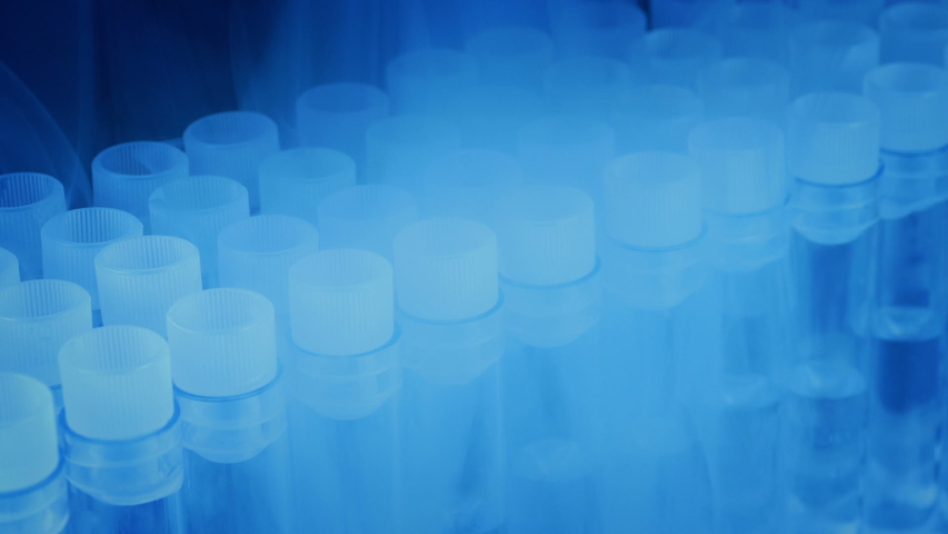 COVID-19 Concept - Test Tube Picked Up From Cold Storage
 Royalty-Free Stock Footage #1058036842